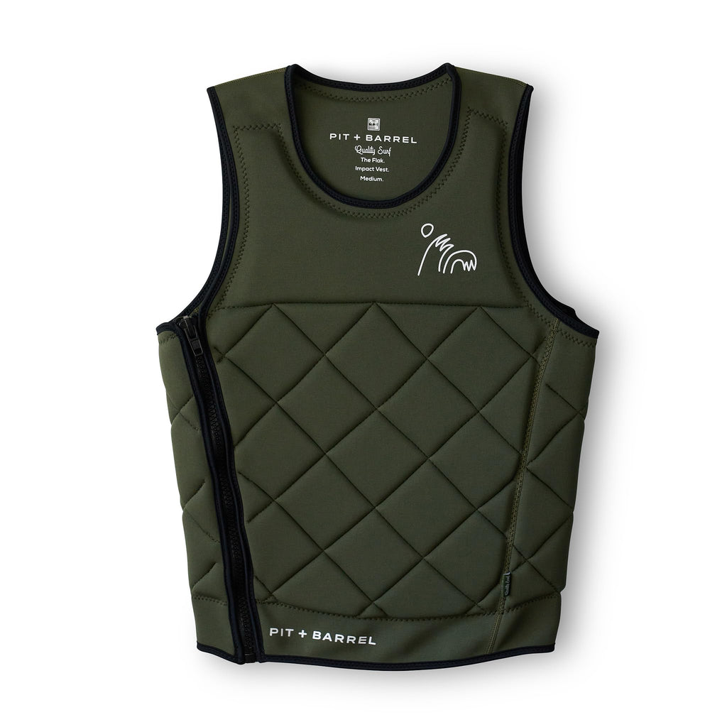 Mens Neoprene Wakesurf Impact Vest for Boating and Watersports