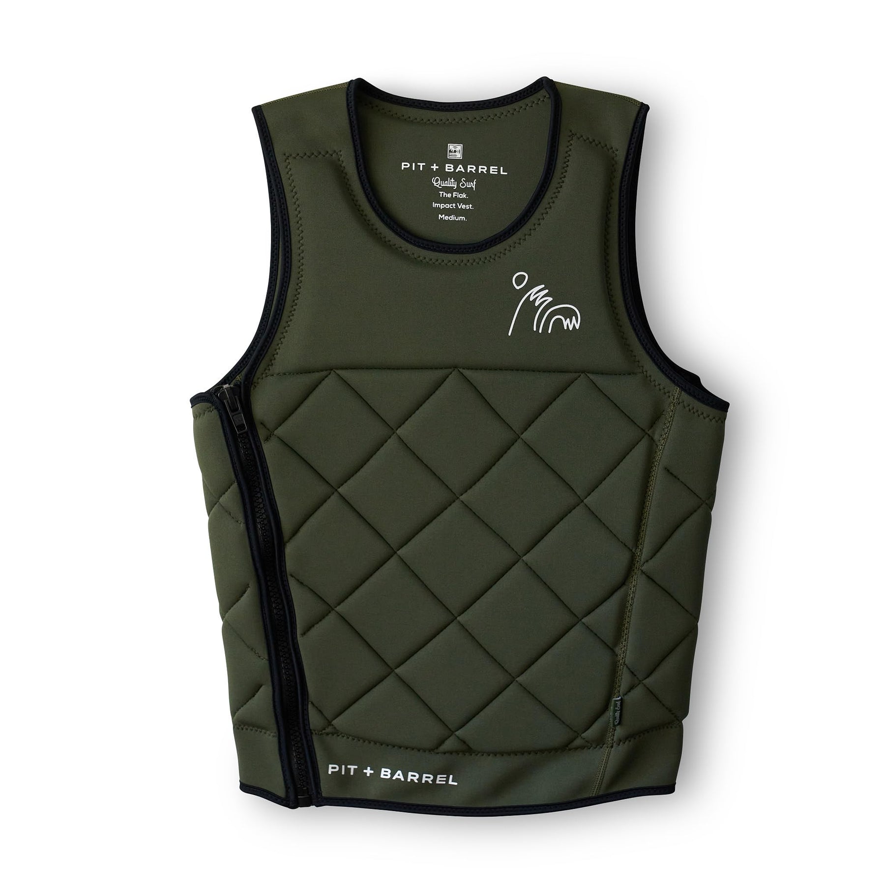 Mens Neoprene Wakesurf Impact Vest for Boating and Watersports