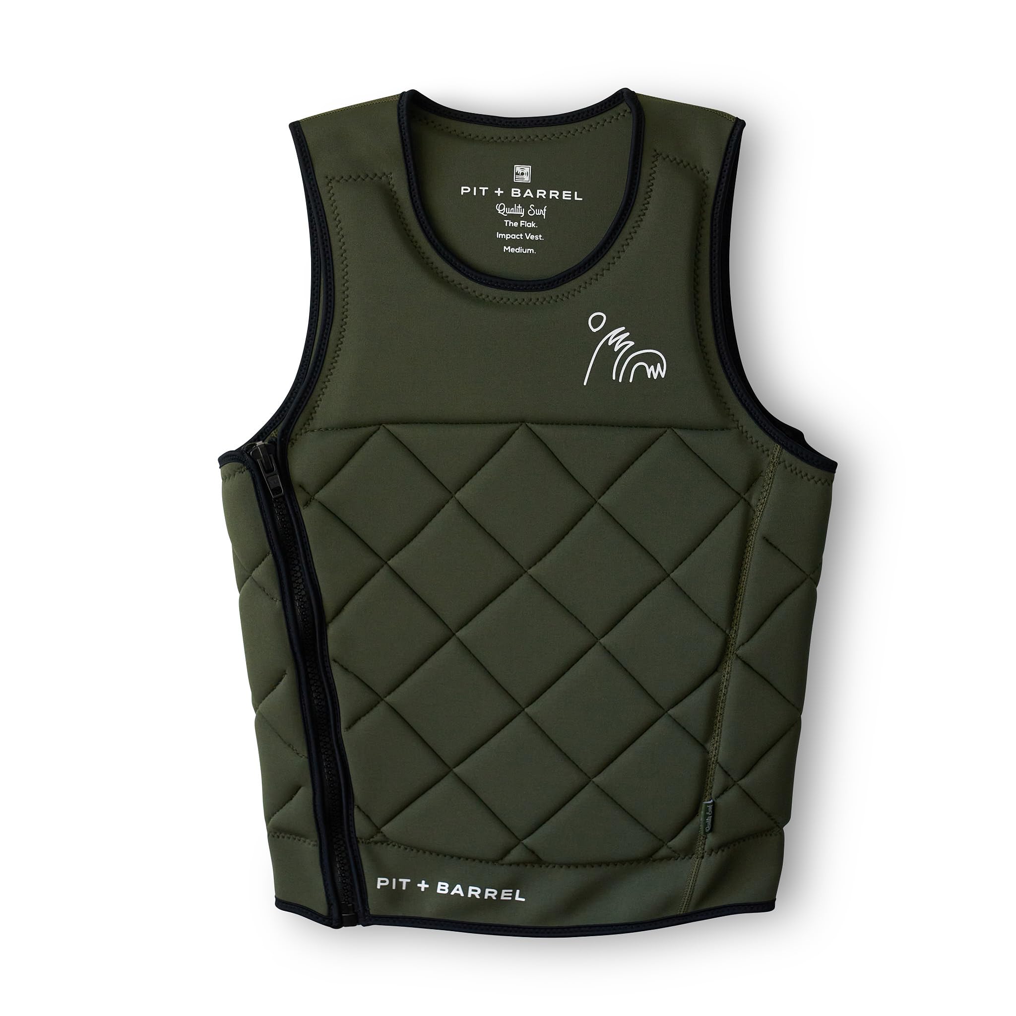 Mens Neoprene Wakesurf Impact Vest for Boating and Watersports