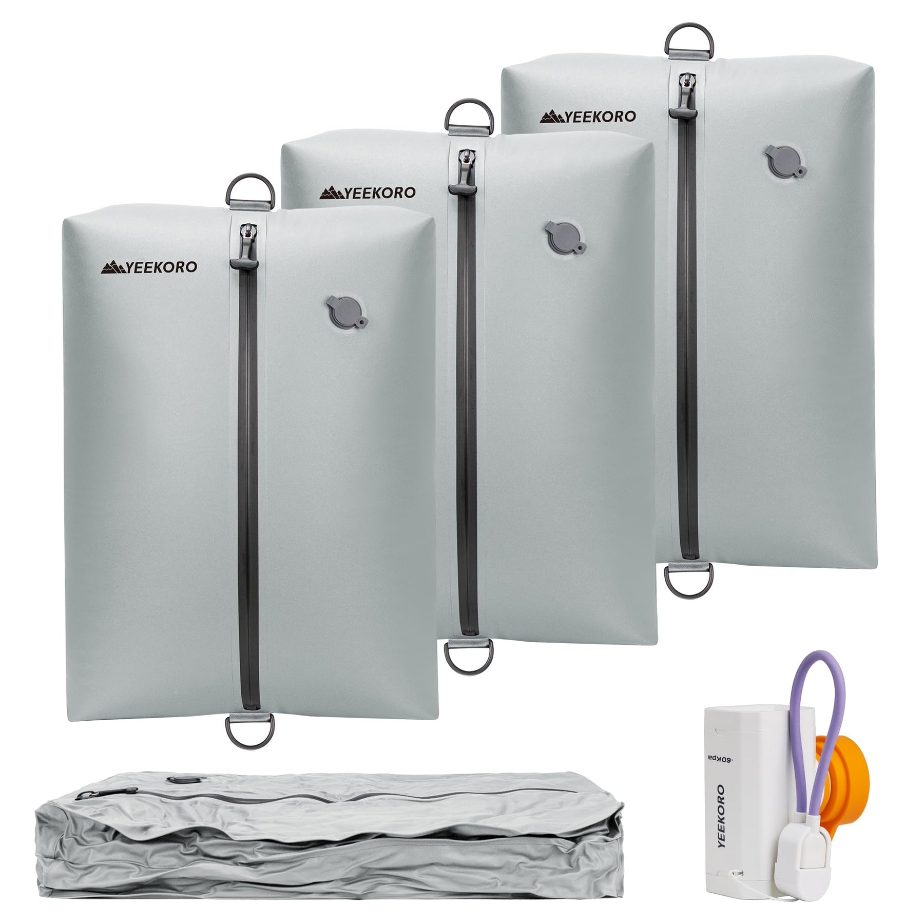 IPX8 Waterproof Reusable Travel Vacuum Compression Bags for Suitcases