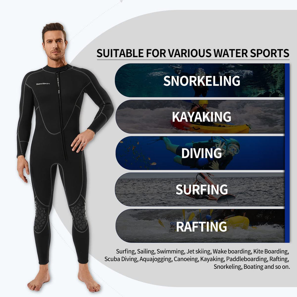Mens Womens 3mm Shorty Wetsuit Front Zip Diving Snorkeling Kayaking Suit