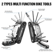 16 20 in 1 Portable Foldable Bike Multitool with Allen Wrench Tire Levers