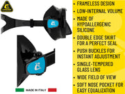 Frameless Single Lens Scuba Mask and Dry Snorkel for Diving