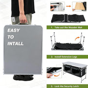 Aluminum Folding Camping Table Lightweight Portable Outdoor Table