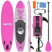 Wide Stable Inflatable Stand Up Paddle Board with SUP Kit and EVA Deck