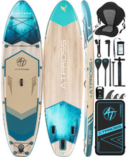 Extra Wide Inflatable Stand Up Paddle Board with SUP Kit and Backpack