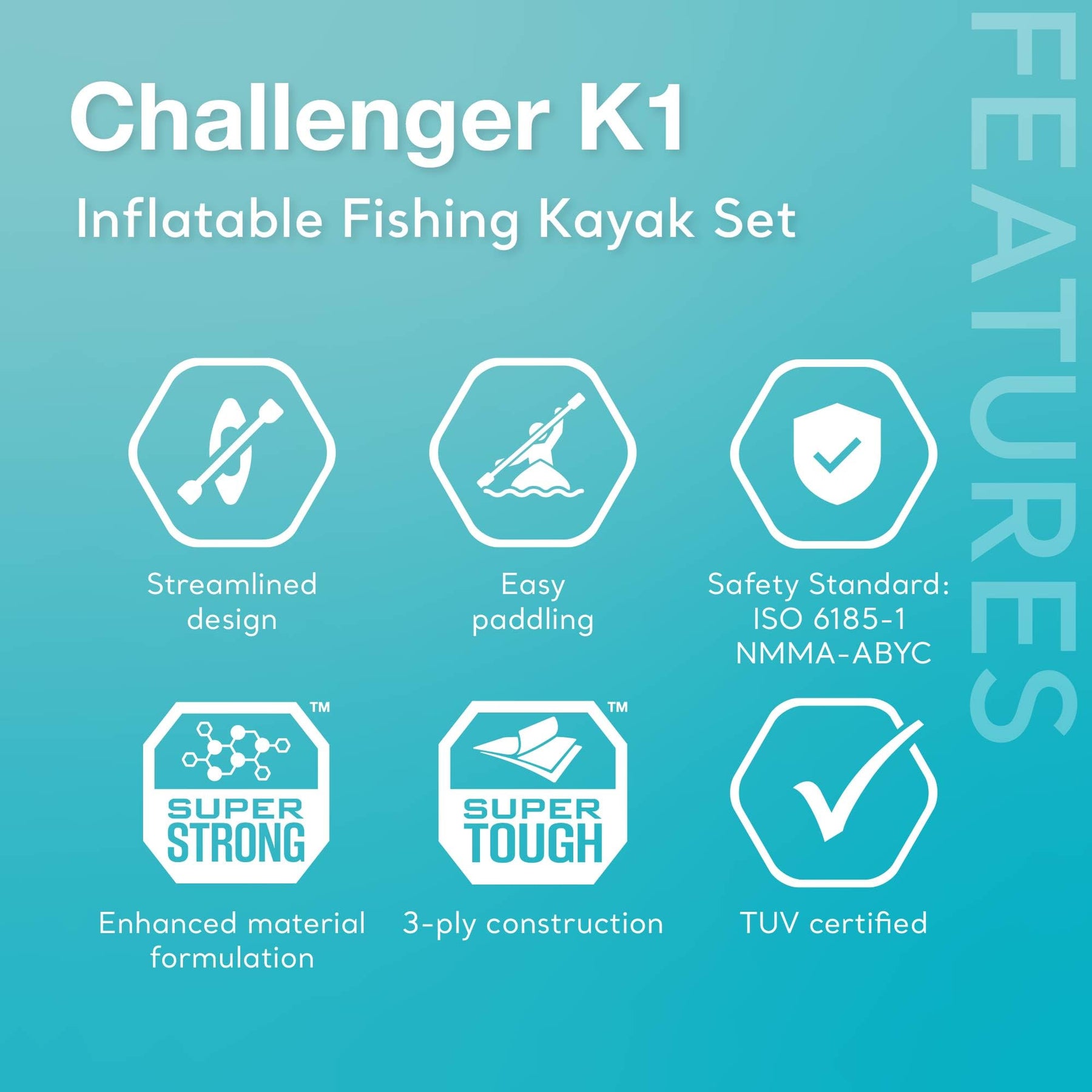 Two Pack Durable One Person Inflatable Kayak Set with Oar and Pump