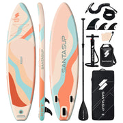 Wide Inflatable Stand Up Paddle Board with Accessories and EVA Deck