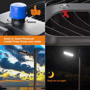 Commercial LED Parking Lot Lights with Arm Mount and Photocell 4 Pack
