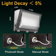 Dusk to Dawn LED Wall Pack Lights with Photocell IP65 Outdoor Lighting