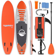 Wide Stable Inflatable Stand Up Paddle Board with SUP Kit and EVA Deck