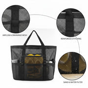Nylon Mesh Beach Tote Bag Portable Pool Carry Bag with Handles