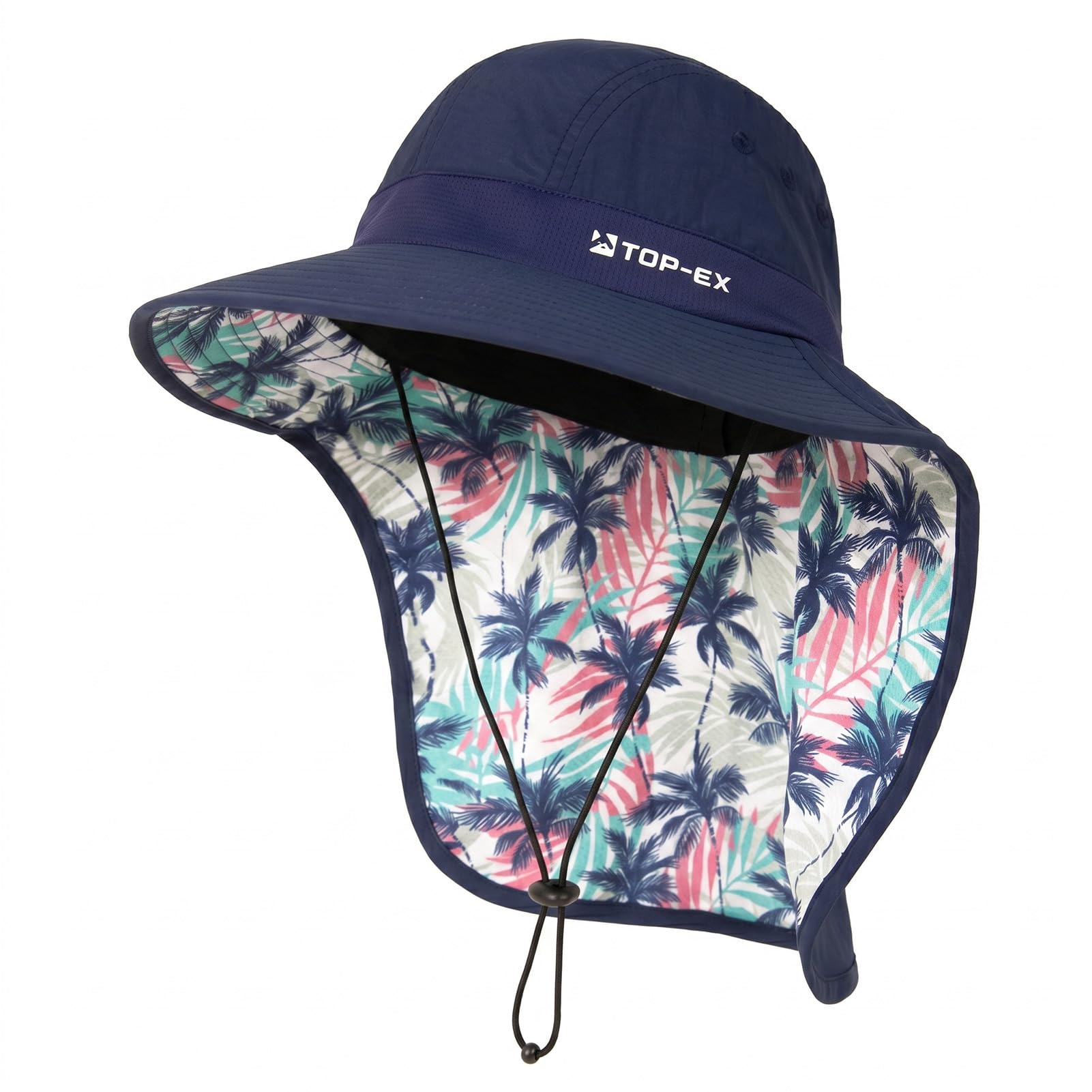 UPF 50 Cooling Wide Brim Sun Hat with Neck Flap for Hiking Fishing