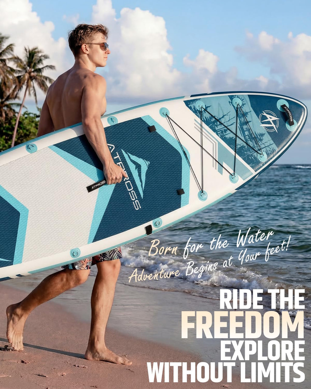 High Capacity Extra Wide Inflatable Stand Up Paddle Board with SUP Kit