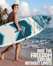 High Capacity Extra Wide Inflatable Stand Up Paddle Board with SUP Kit