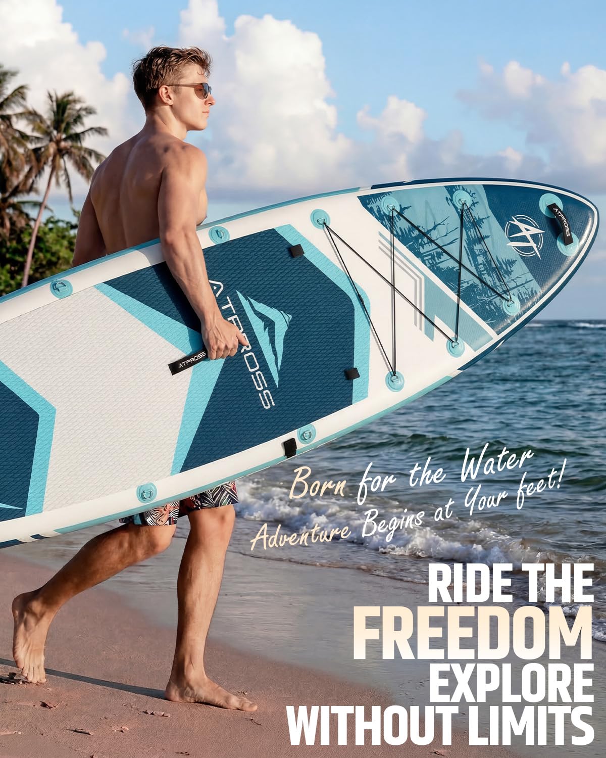 High Capacity Extra Wide Inflatable Stand Up Paddle Board with SUP Kit
