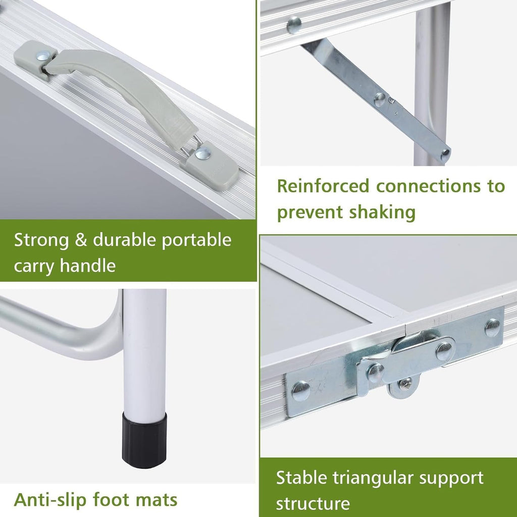 Aluminum Folding Camping Table Lightweight Portable Outdoor Table