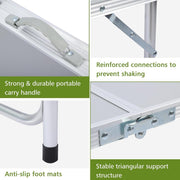 Aluminum Folding Camping Table Lightweight Portable Outdoor Table