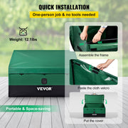 100 Gallon Waterproof Outdoor Storage Deck Box with Galvanized Frame