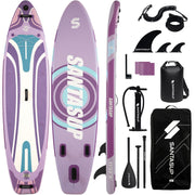 Wide Inflatable Stand Up Paddle Board with Accessories and EVA Deck