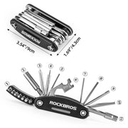 16 20 in 1 Portable Foldable Bike Multitool with Allen Wrench Tire Levers
