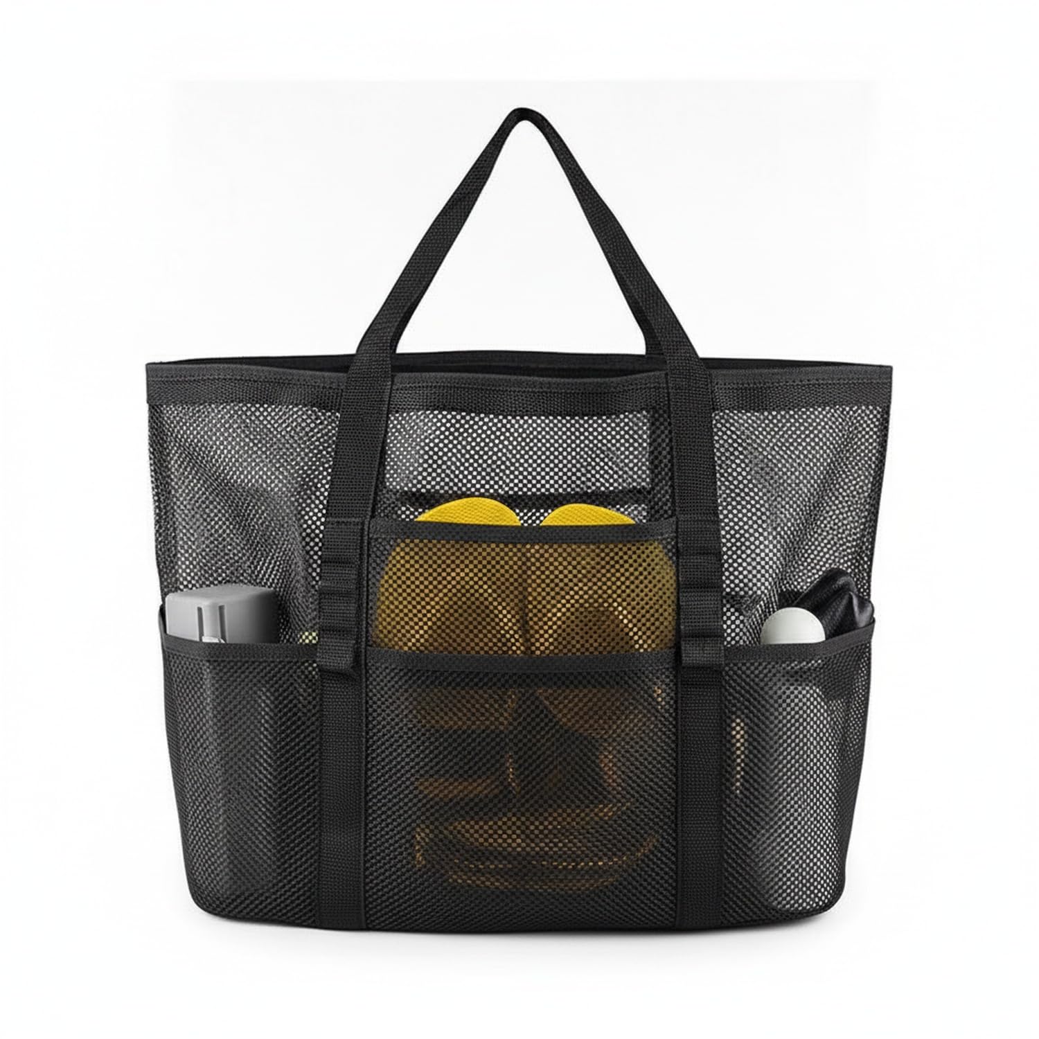 Nylon Mesh Beach Tote Bag Portable Pool Carry Bag with Handles