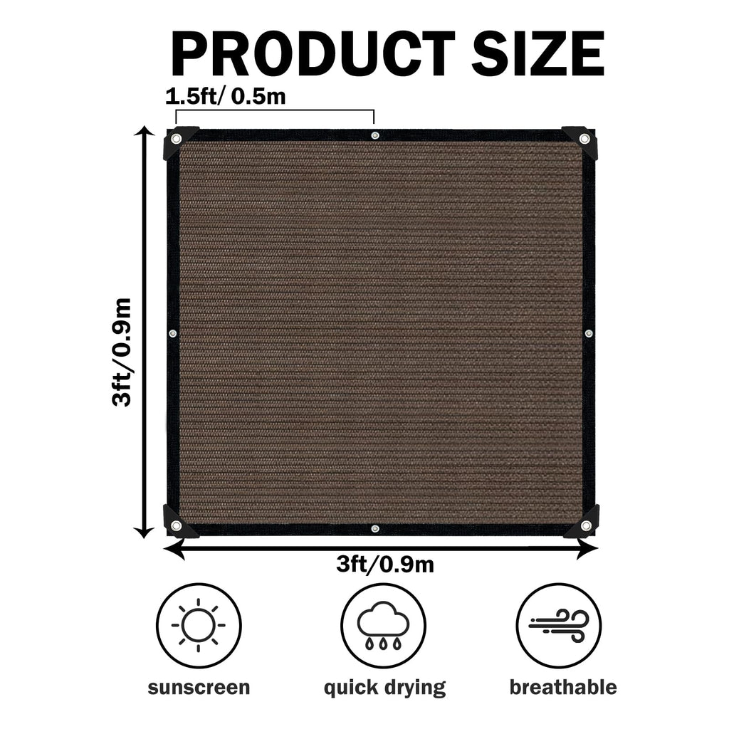 Sun Shade Cloth with Grommets 90 Percent UV Protection Pergola Cover