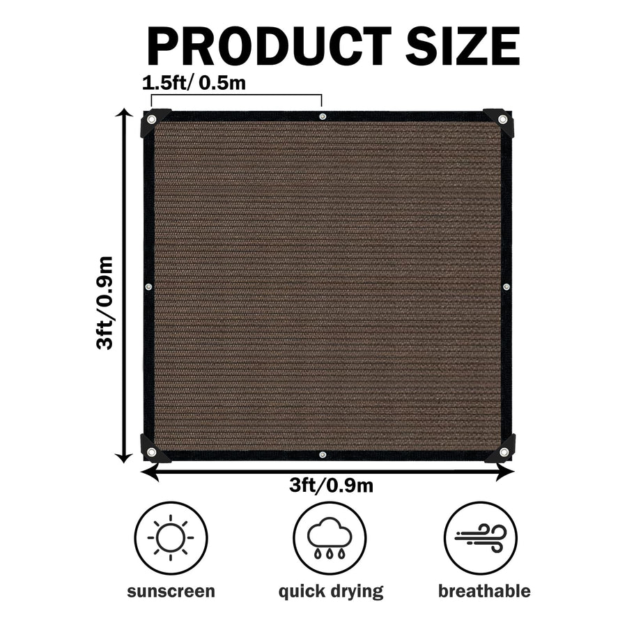 Sun Shade Cloth with Grommets 90 Percent UV Protection Pergola Cover