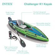 Two Pack Durable One Person Inflatable Kayak Set with Oar and Pump