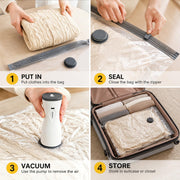 2 in 1 Rechargeable Air Pump Vacuum Storage Bags for Travel Clothes