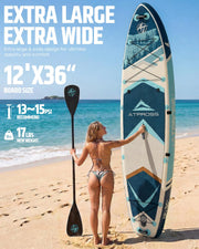 High Capacity Extra Wide Inflatable Stand Up Paddle Board with SUP Kit