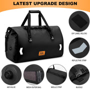 30L 50L 70L Waterproof Roll Top Motorcycle Duffel Dry Bag with Air Valve