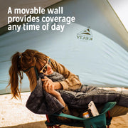 Portable Pop Up UV Beach Shelter for Camping with Adjustable Side Wall