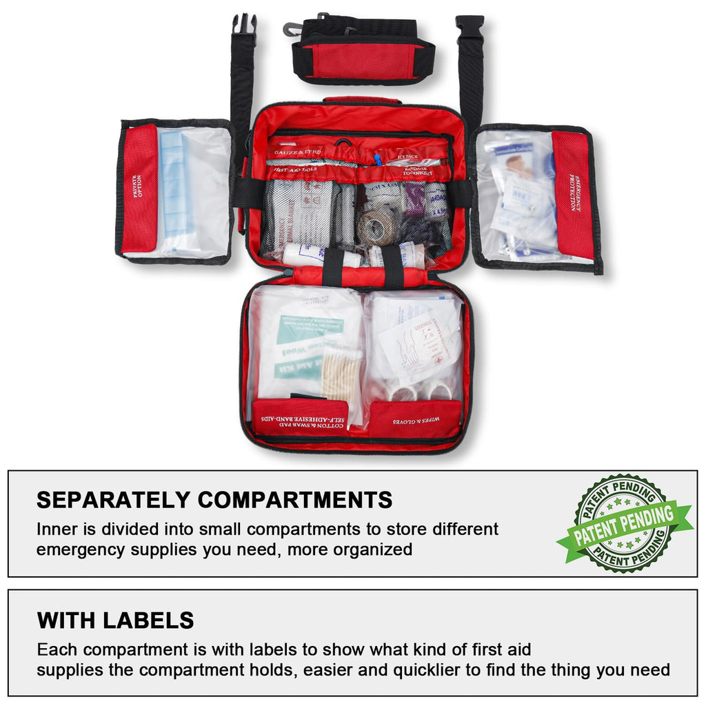 420 Piece Large First Aid Kit for Home Car Travel Camping Hiking