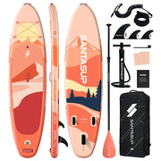 Wide Inflatable Stand Up Paddle Board with Accessories and EVA Deck