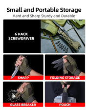 17 in 1 Multitool Knife with Fire Starter Saw Whistle Window Breaker