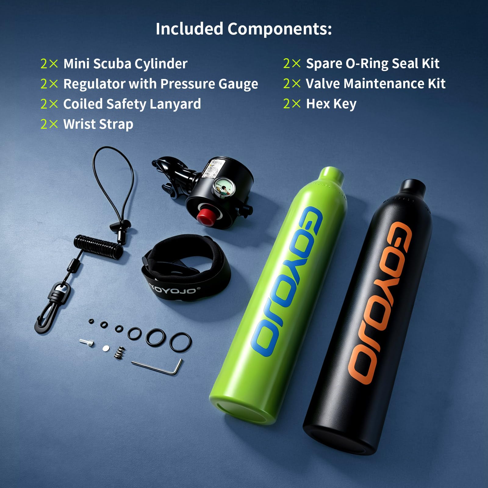 Portable Mini Scuba Tank with Refillable Backup Diving Air Bottle