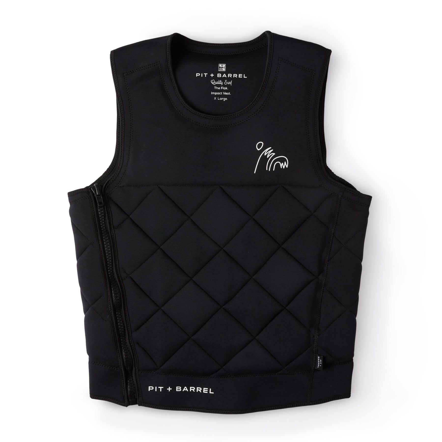 Mens Neoprene Wakesurf Impact Vest for Boating and Watersports