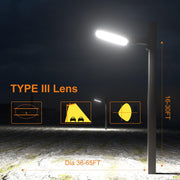 Commercial LED Parking Lot Lights with Arm Mount and Photocell 4 Pack