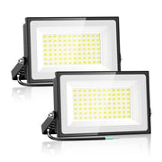 Hardwired Outdoor LED Flood Lights Super Bright IP66 Waterproof 2 Pack