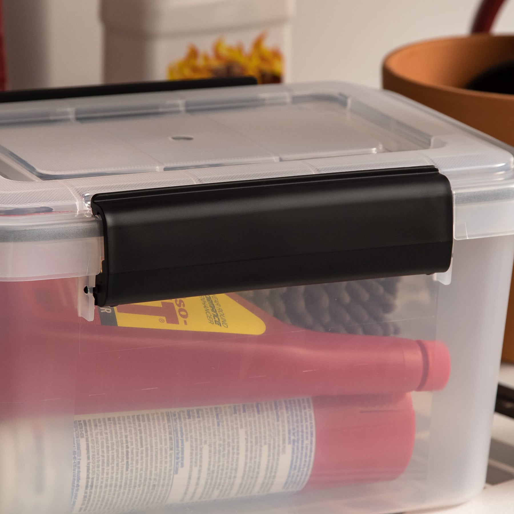 Clear Weathertight Quart Storage Box