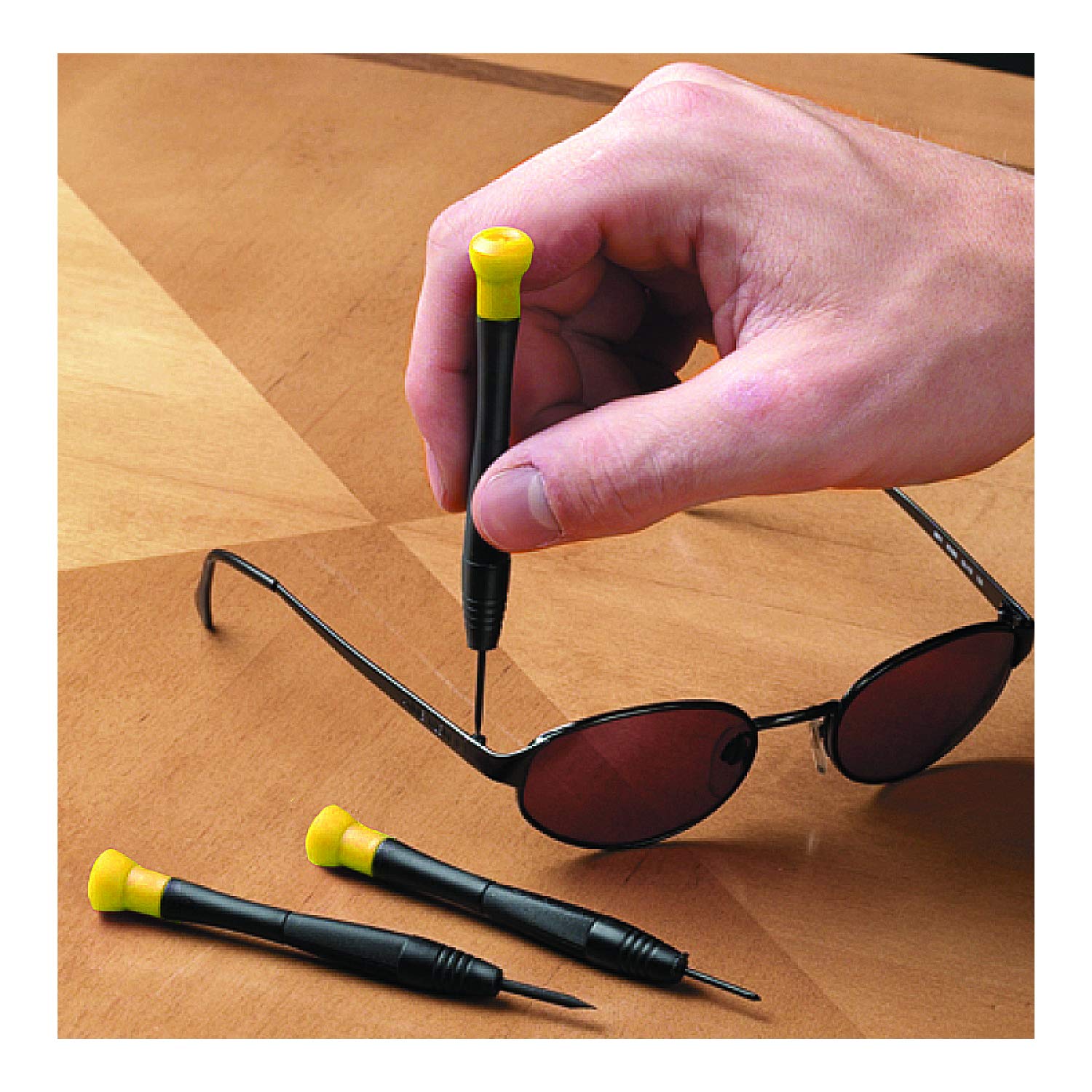 25 Piece Mini Tool Kit with Precision Screwdriver Tweezers Pliers