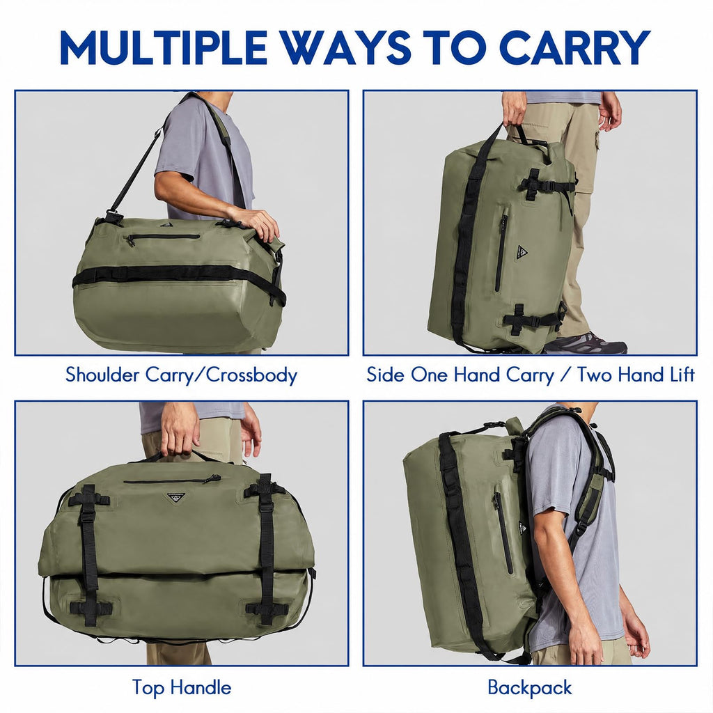 IPX7 Waterproof Roll Top Dry Duffel Backpack