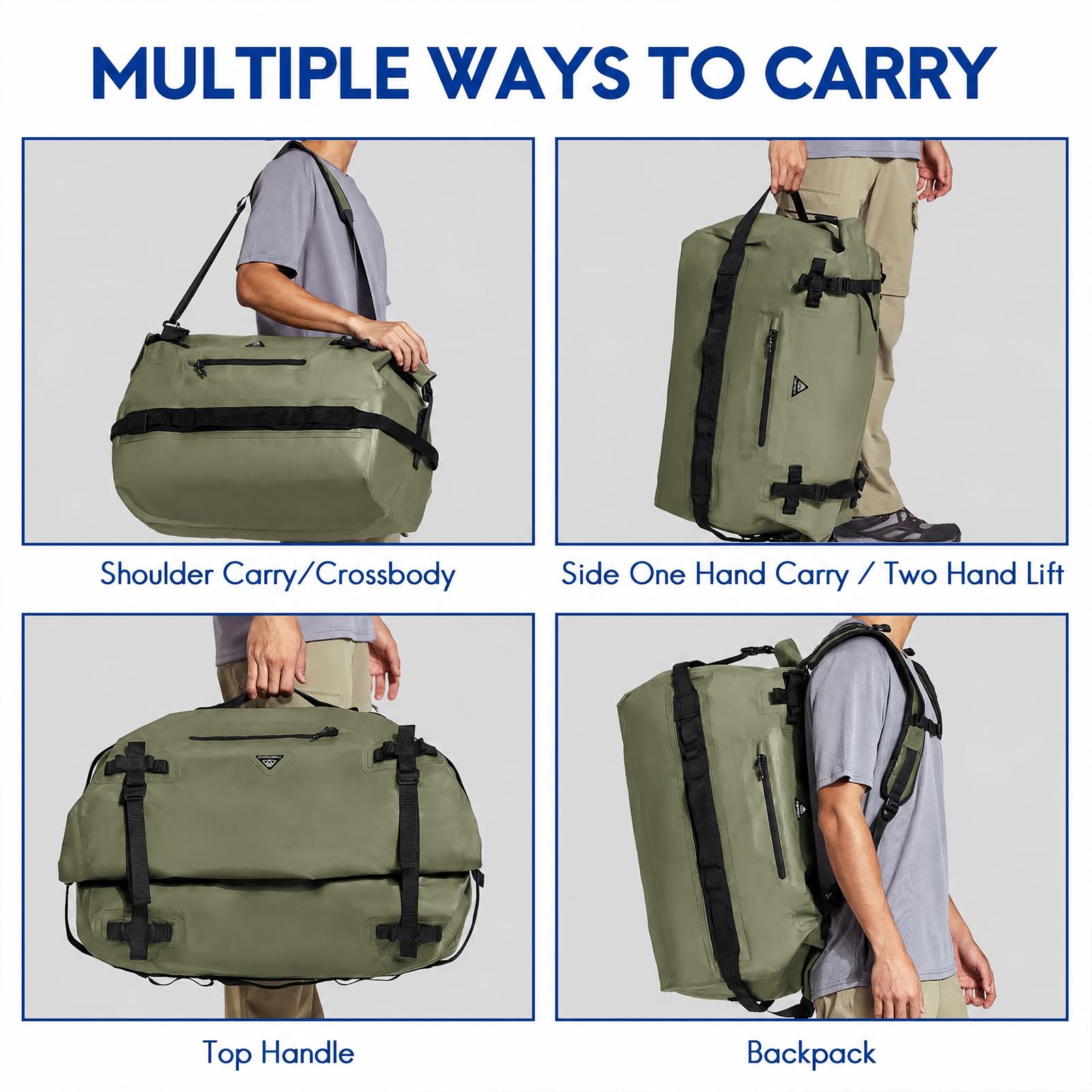 IPX7 Waterproof Roll Top Dry Duffel Backpack