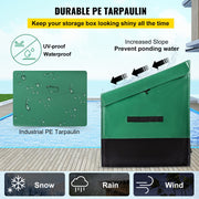 100 Gallon Waterproof Outdoor Storage Deck Box with Galvanized Frame
