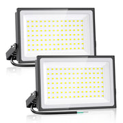 Hardwired Outdoor LED Flood Lights Super Bright IP66 Waterproof 2 Pack