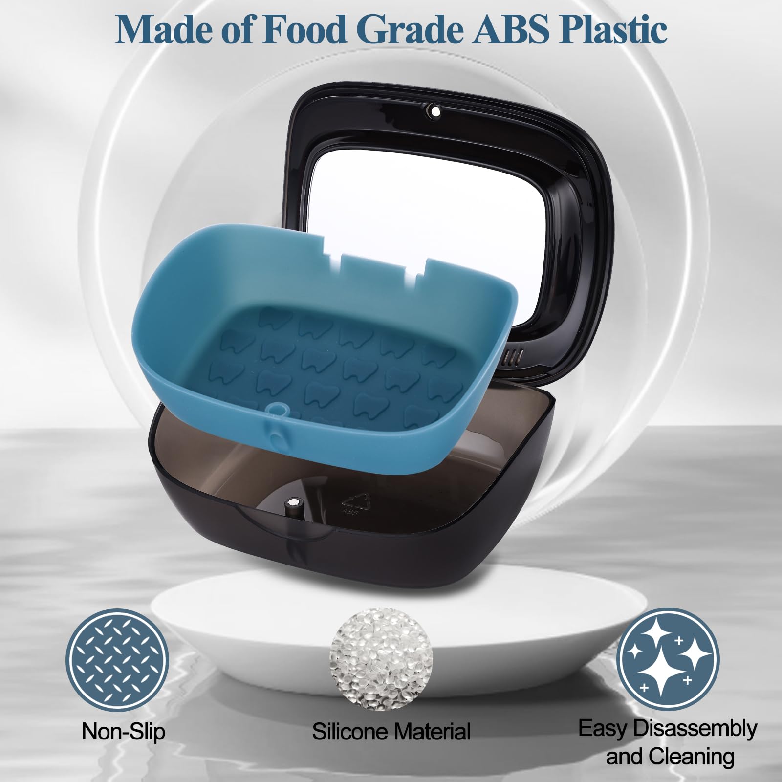 Double Layer Aligner Retainer Case with Mirror Remover Tool Brush