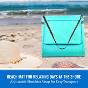 Extra Thick Portable Beach Mat Lounge Chair with Attached Zippered Tote
