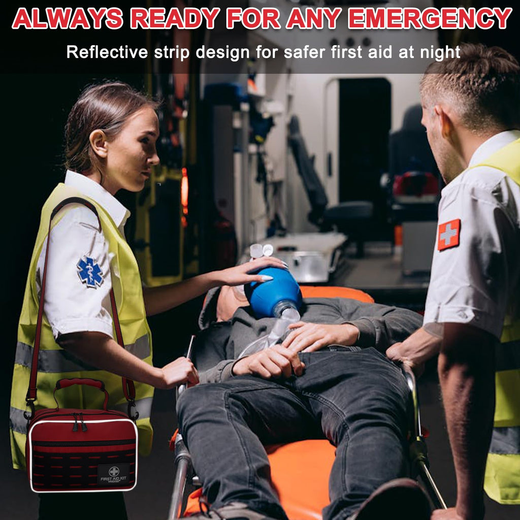 450 Piece Large First Aid Kit for Home Travel Car Camping Hiking