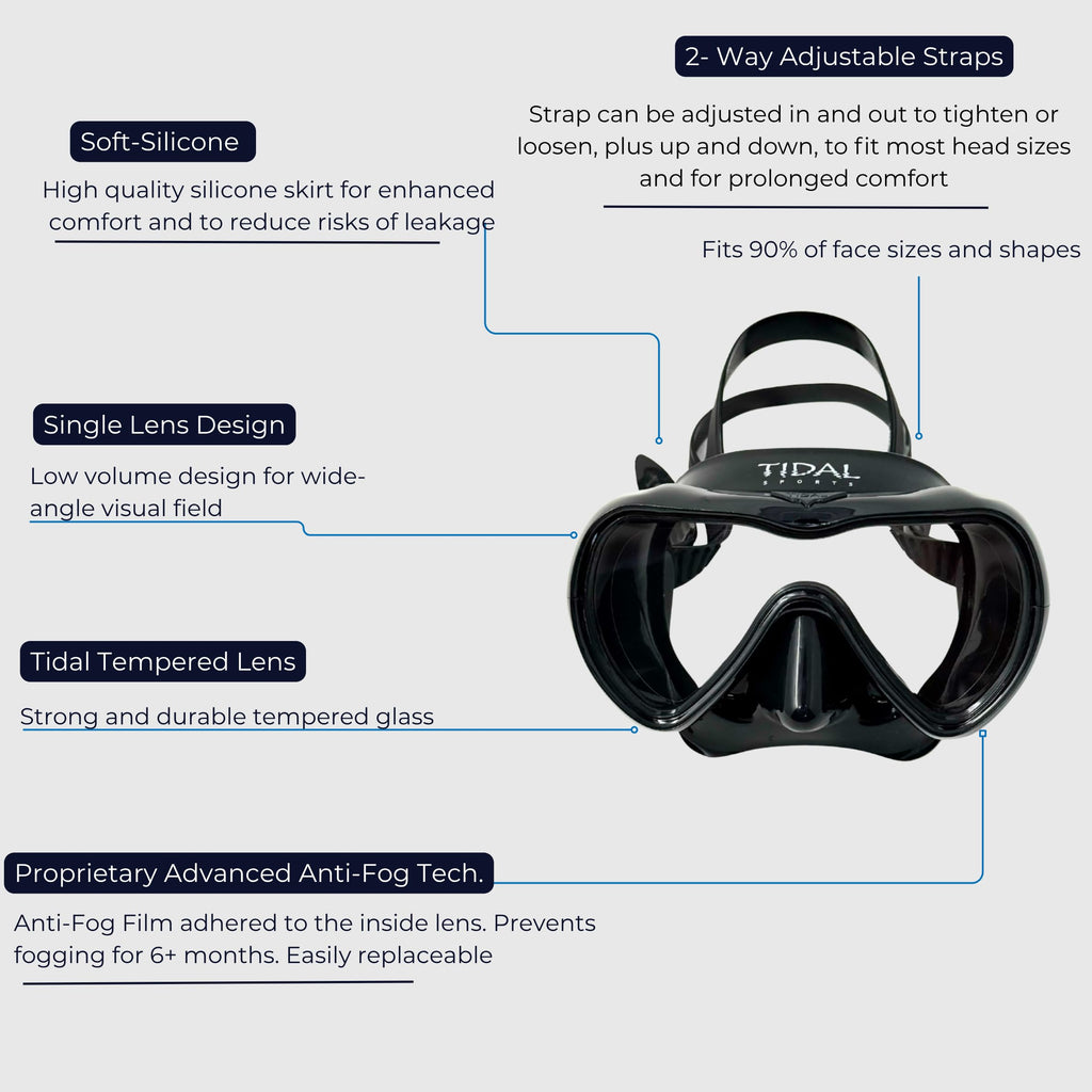 Anti Fog Wide Angle Diving Mask for Scuba Snorkeling and Swimming